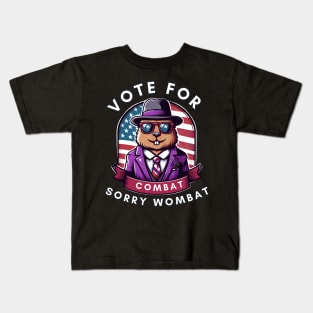 vote for combat sorry wombat Kids T-Shirt